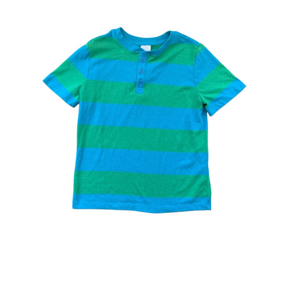 Hanna Andersson Striped Henley Short Sleeve